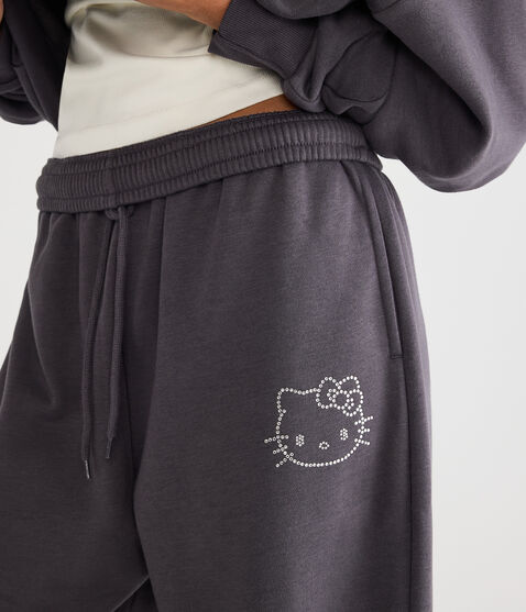 Hello Kitty | Aero Rhinestone Straight Leg Sweatpants Hello Kitty | Aero Rhinestone Straight Leg Sweatpants