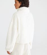 Sherpa Fleece Half-Zip Pullover Jacket