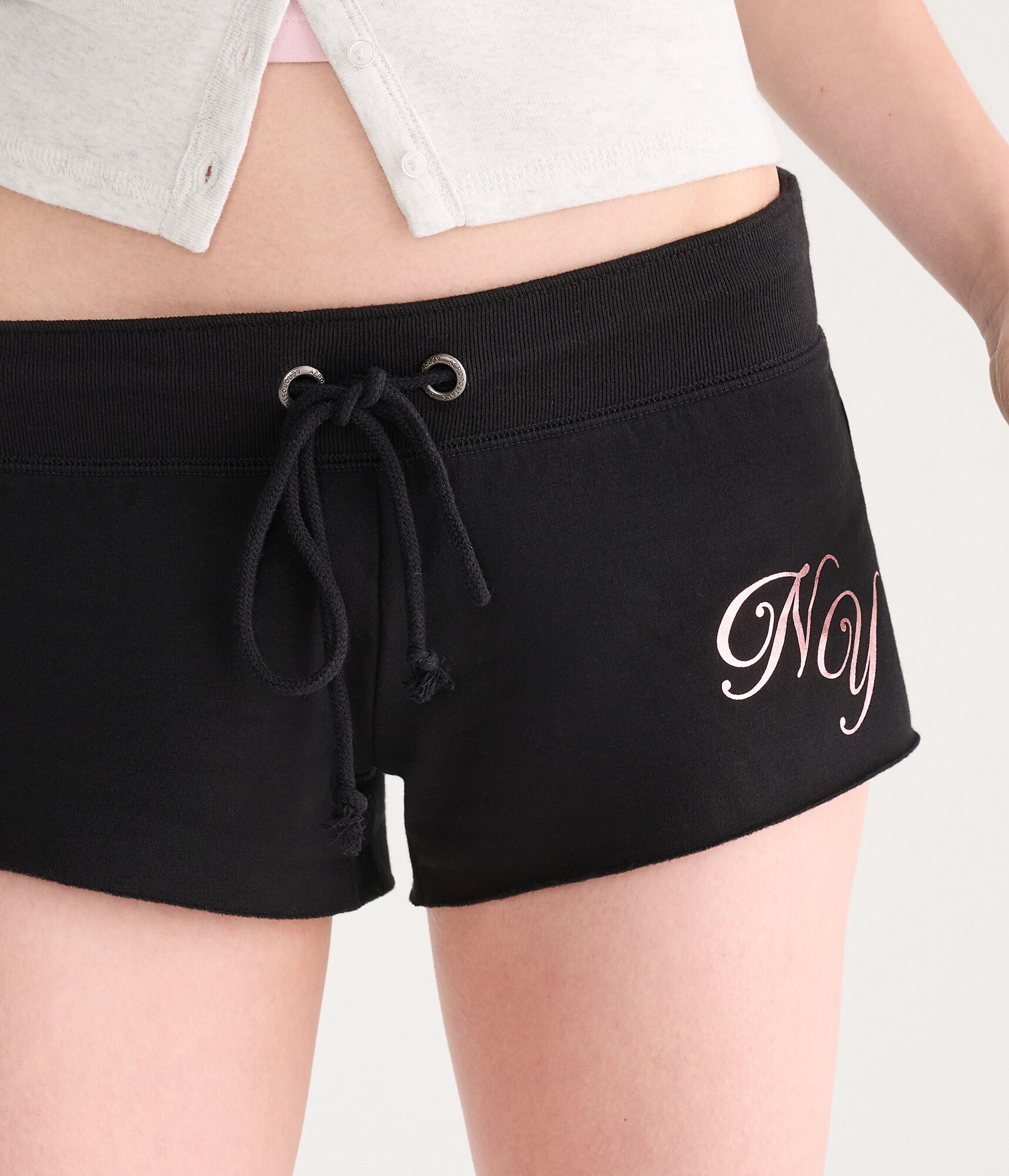 Aeropostale NY Heritage Low-Rise Fleece Shorts