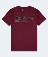 Aeropostale Authentic Logo Flocked Graphic Tee
