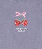 Aeropostale Strawberry Bow Graphic Tee