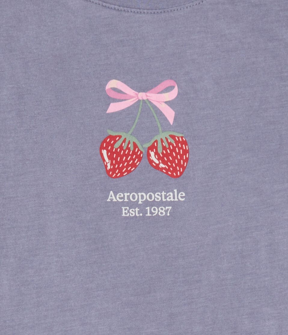 Aeropostale Strawberry Bow Graphic Tee