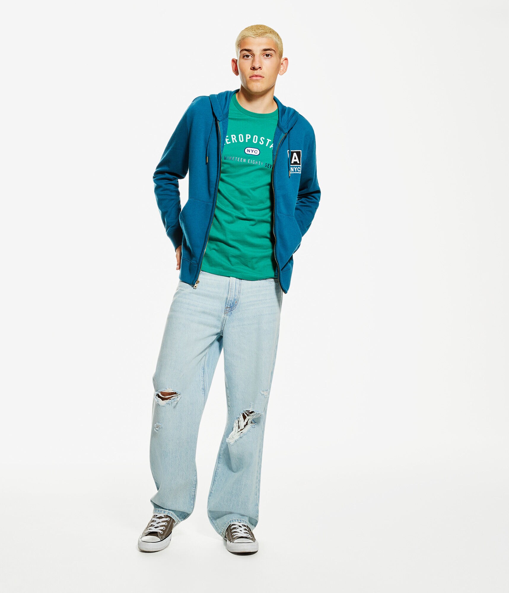 Aeropostale NYC Heritage Full-Zip Hoodie