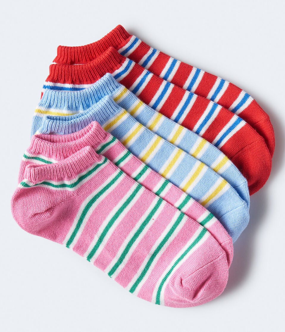 3-Pack Thick Stripe Ankle Socks