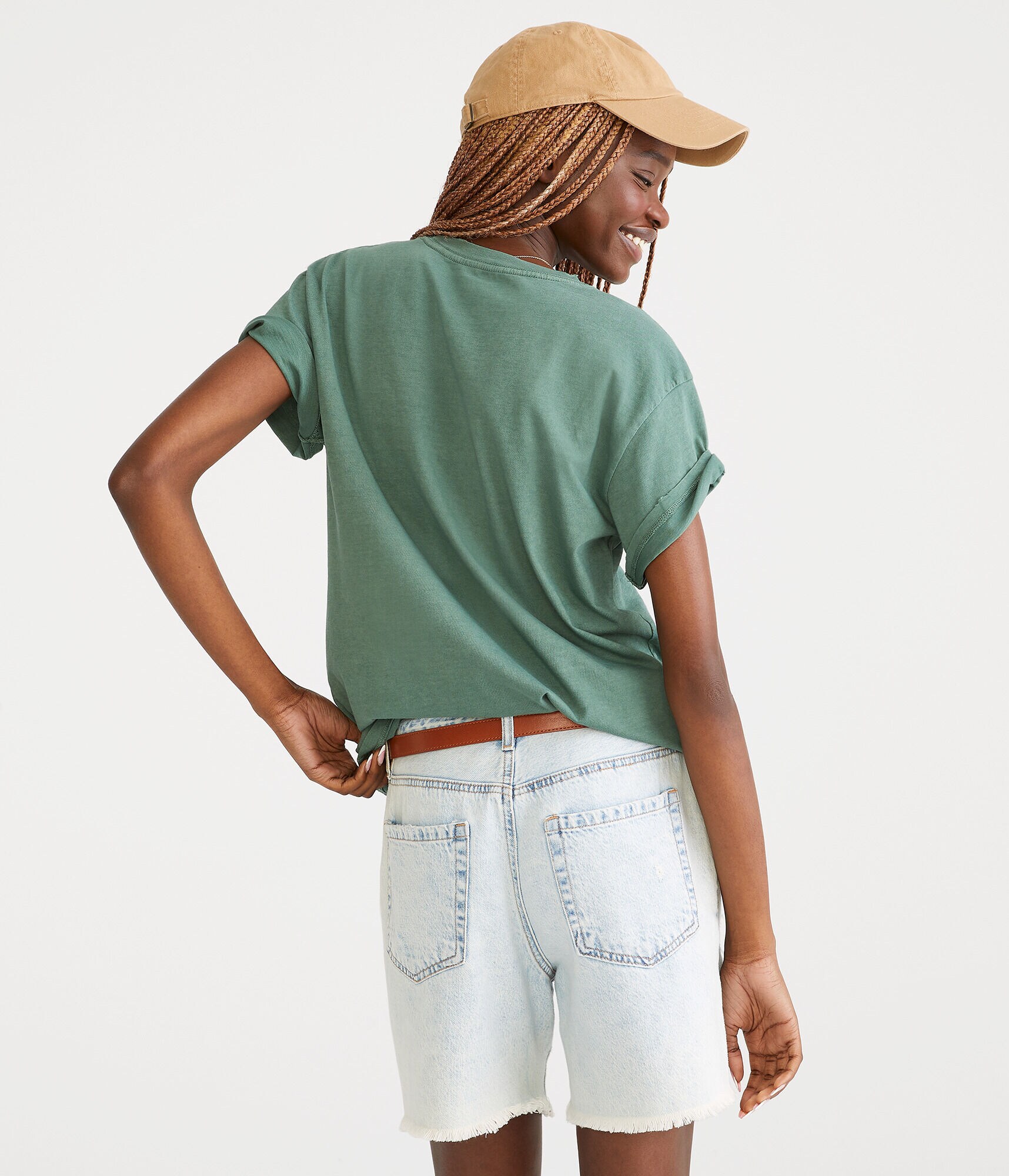 Washed Loose Fit Crew Tee