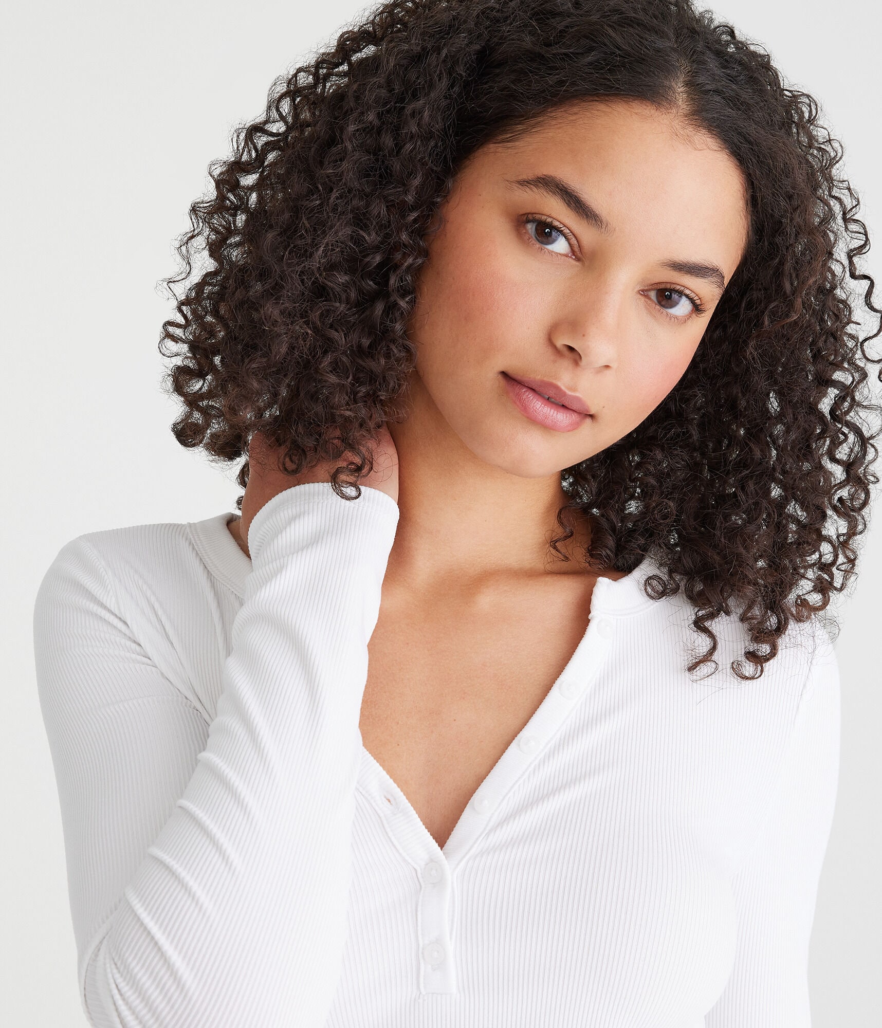 Long Sleeve Buttery Soft V-Neck Henley