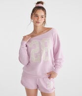 Floral 28 Off-The-Shoulder Crew Sweatshirt