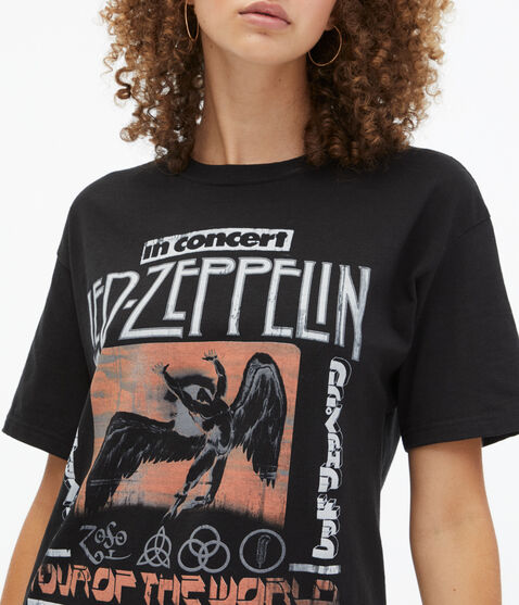 Led Zeppelin In Concert Boyfriend Graphic Tee Led Zeppelin In Concert Boyfriend Graphic Tee