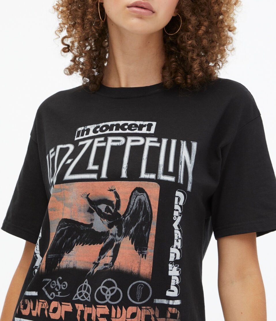 Led Zeppelin In Concert Boyfriend Graphic Tee