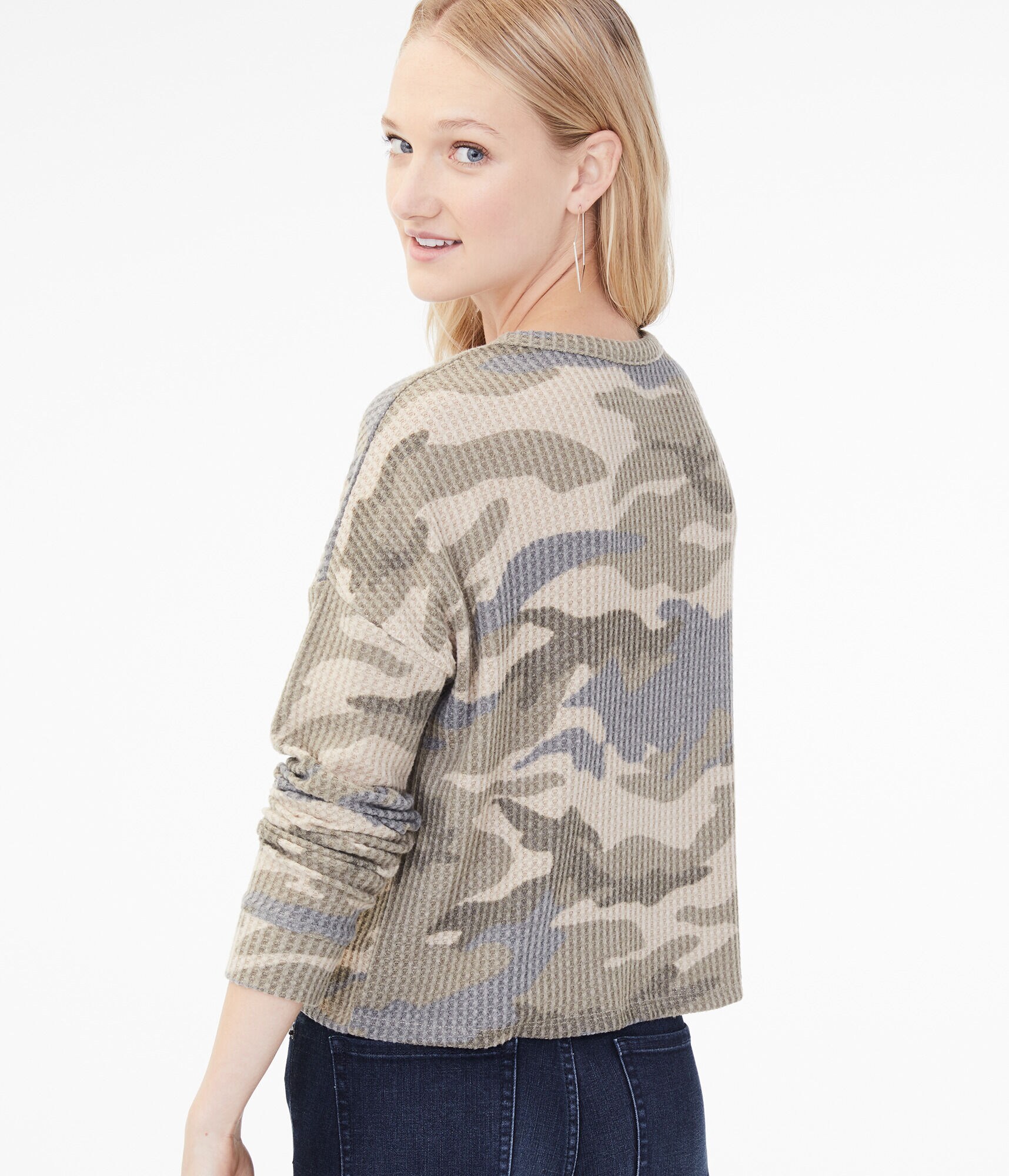 トップス soonerorlater SOL Waffle L/S Tee (camo) SOL soonerorlater / WAFFLE L/S TEE / CAMO | Sop