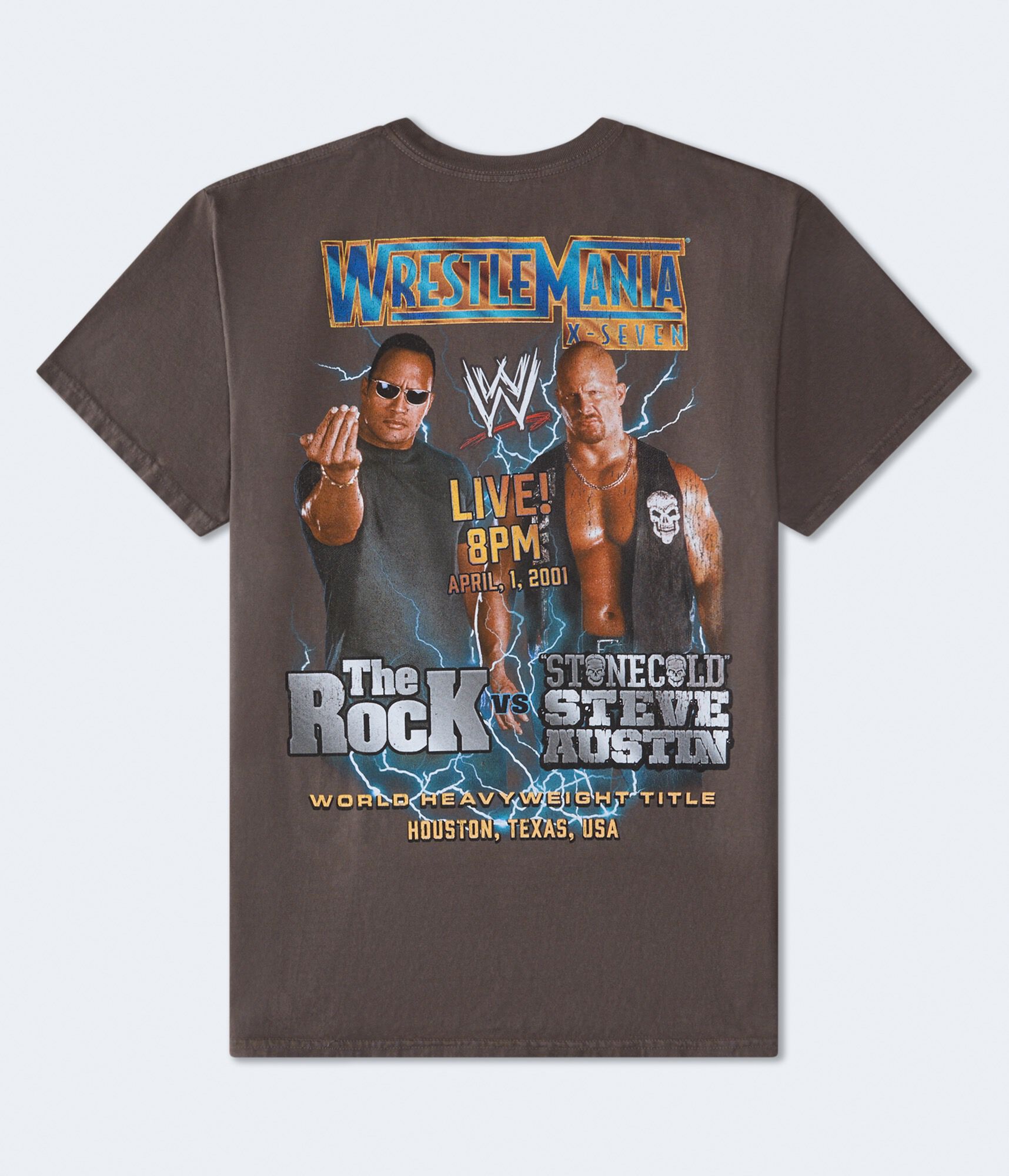 WWE WrestleMania Rock Vs Stone Cold Relaxed Graphic Tee
