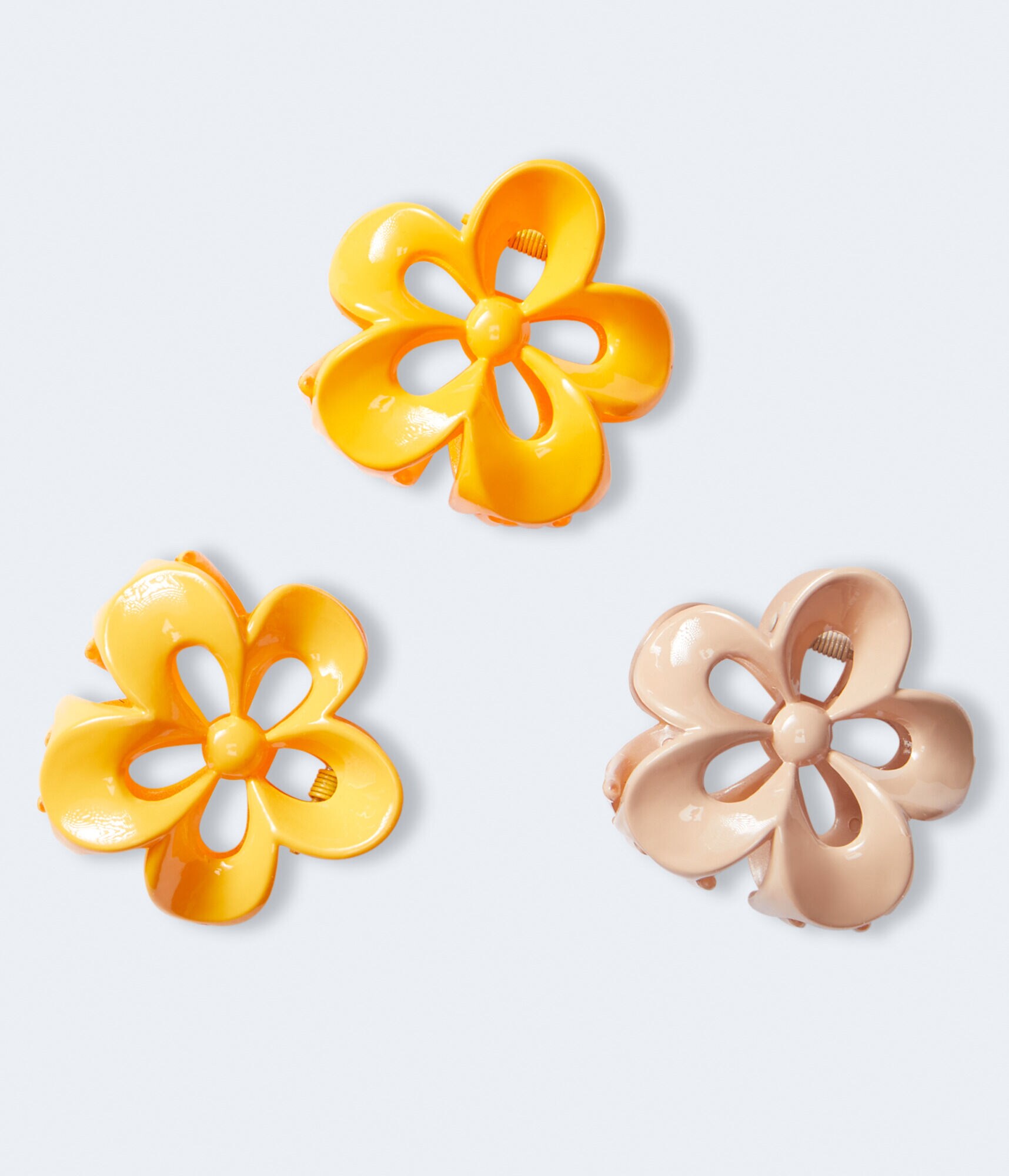 Medium Flower Claw Hair Clip 3-Pack