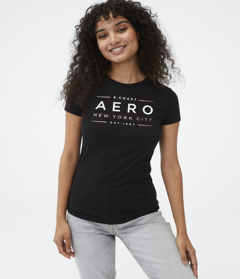 Aero New York City Appliqué Graphic Tee Aero New York City Appliqué Graphic Tee