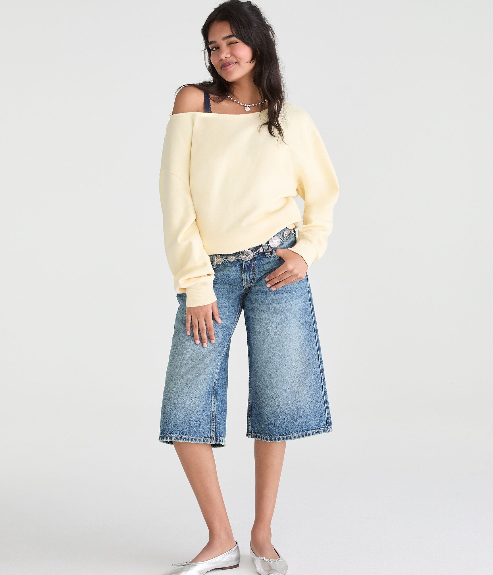 Cloud Soft Oversized Off-The-Shoulder Sweatshirt