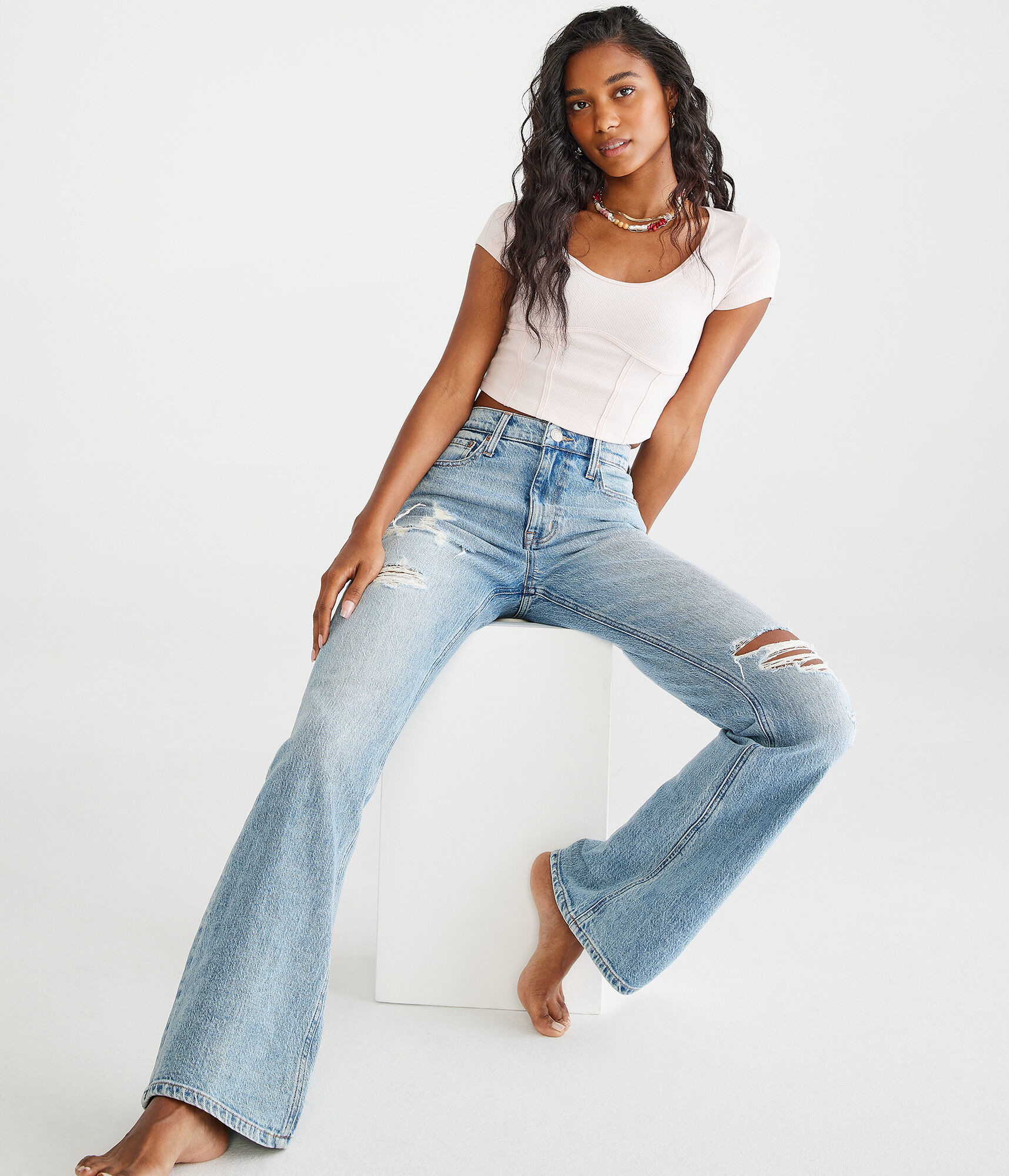 Flare High-Waisted Jean