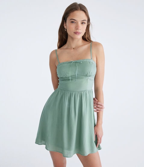 Aeropostale Plain Polo Dress Aéropostale Solid Strapless Lace-Trim