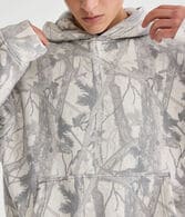 Cloud Soft Forest Camo Boxy Pullover Hoodie
