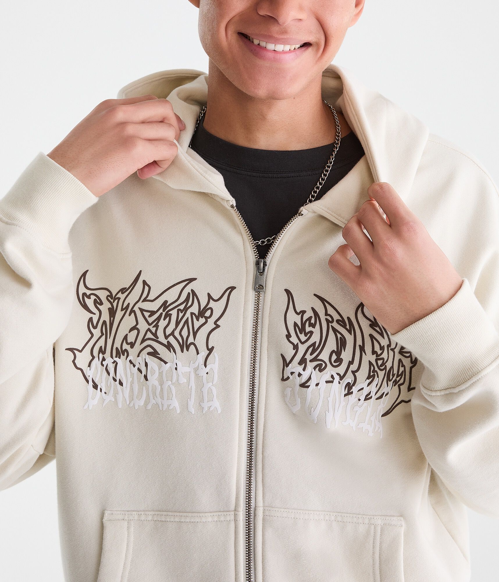 Cloud Soft New York Wings Boxy Full-Zip Hoodie