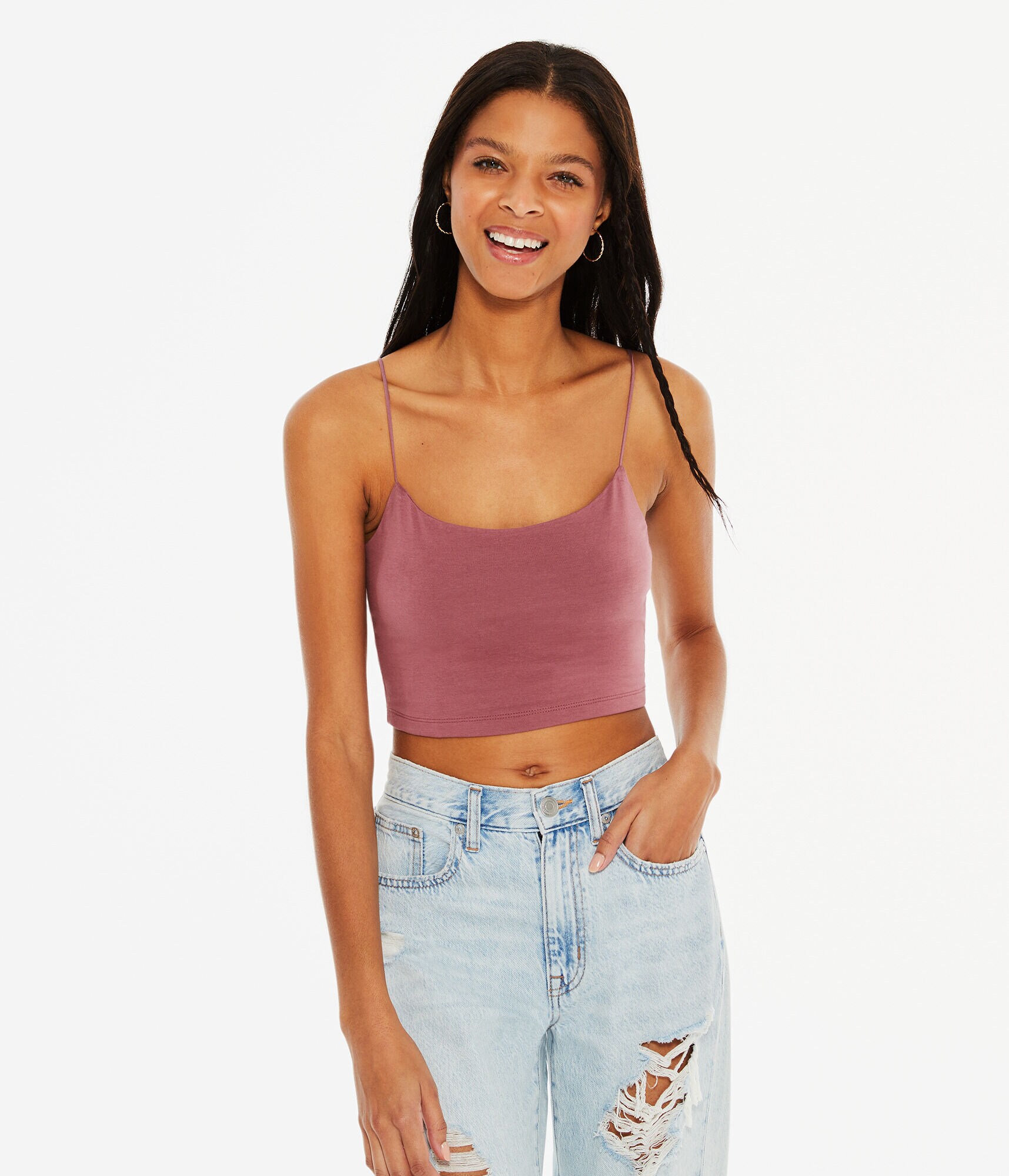 Seriously Soft Scoop-Neck Cropped Cami