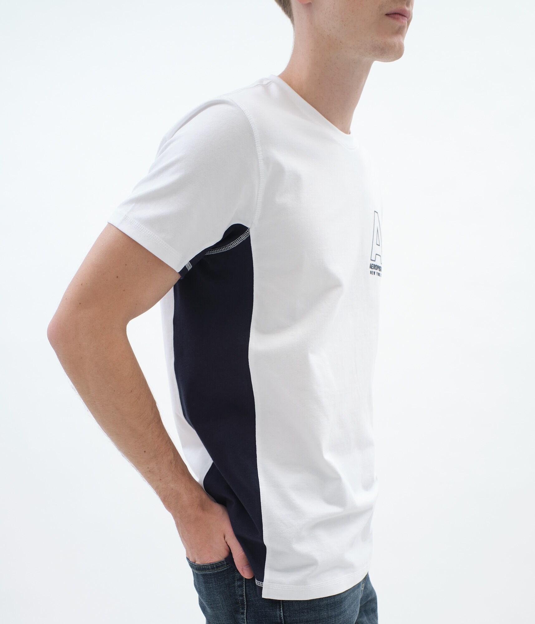 Aero Logo Colorblocked Stretch Graphic Tee