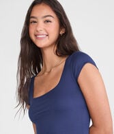 Buttery Soft Square-Neck Tee