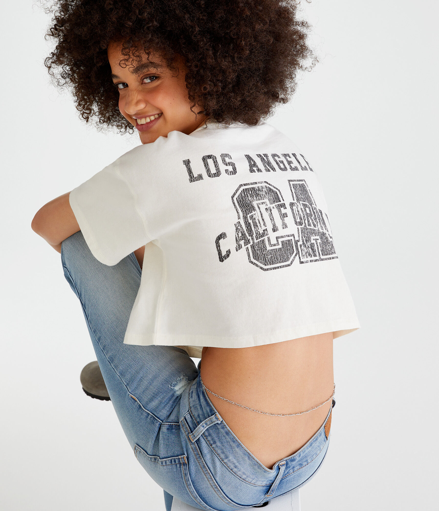California Cropped Boyfriend Graphic Tee