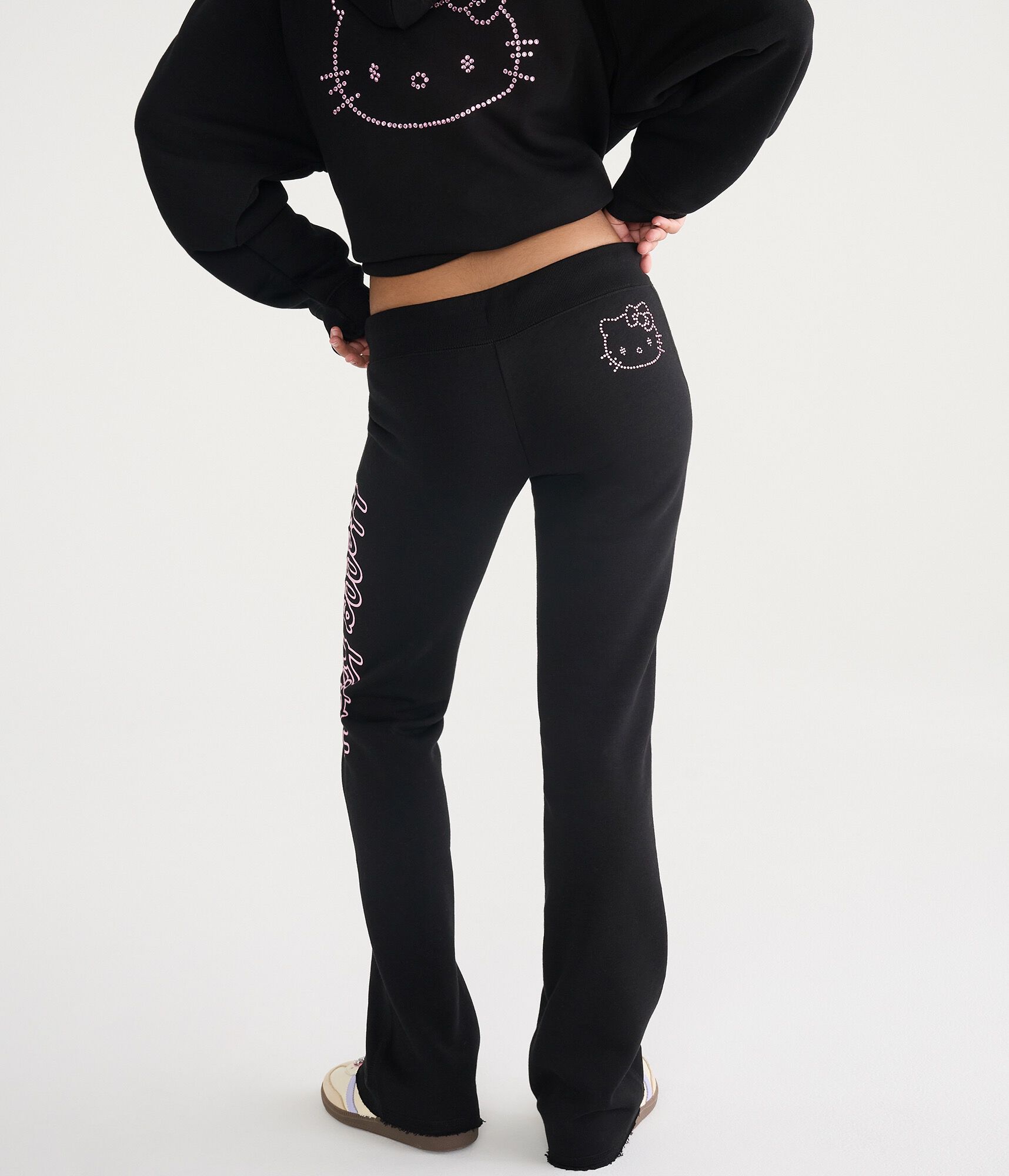 Hello Kitty Rhinestone Fit &amp; Flare Sweatpants