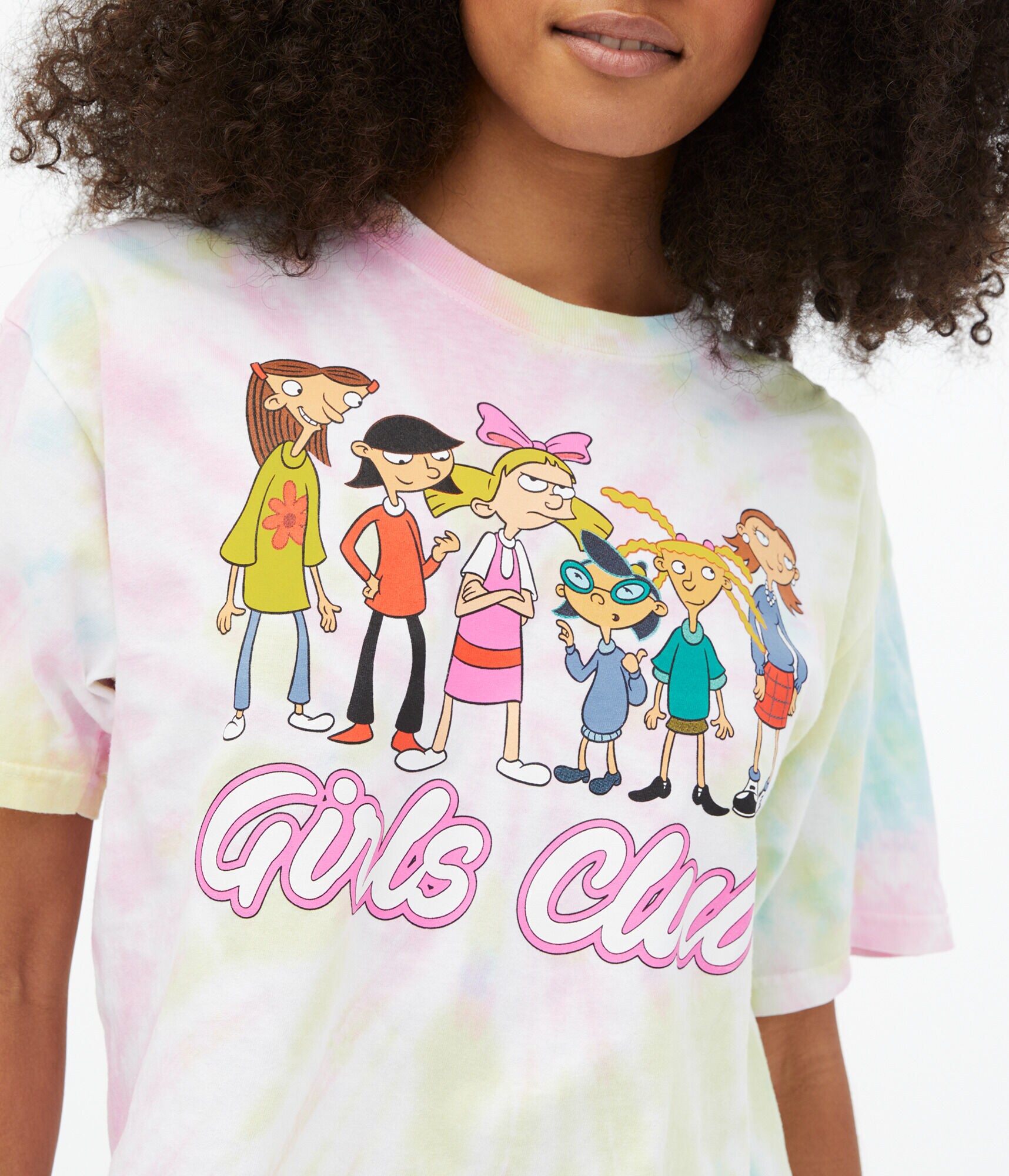 Hey Arnold Girls Club Tie-Dye Graphic Tee***