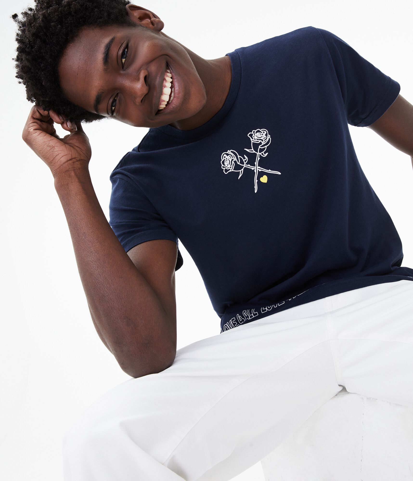 Aero One Crossed Roses Graphic Tee