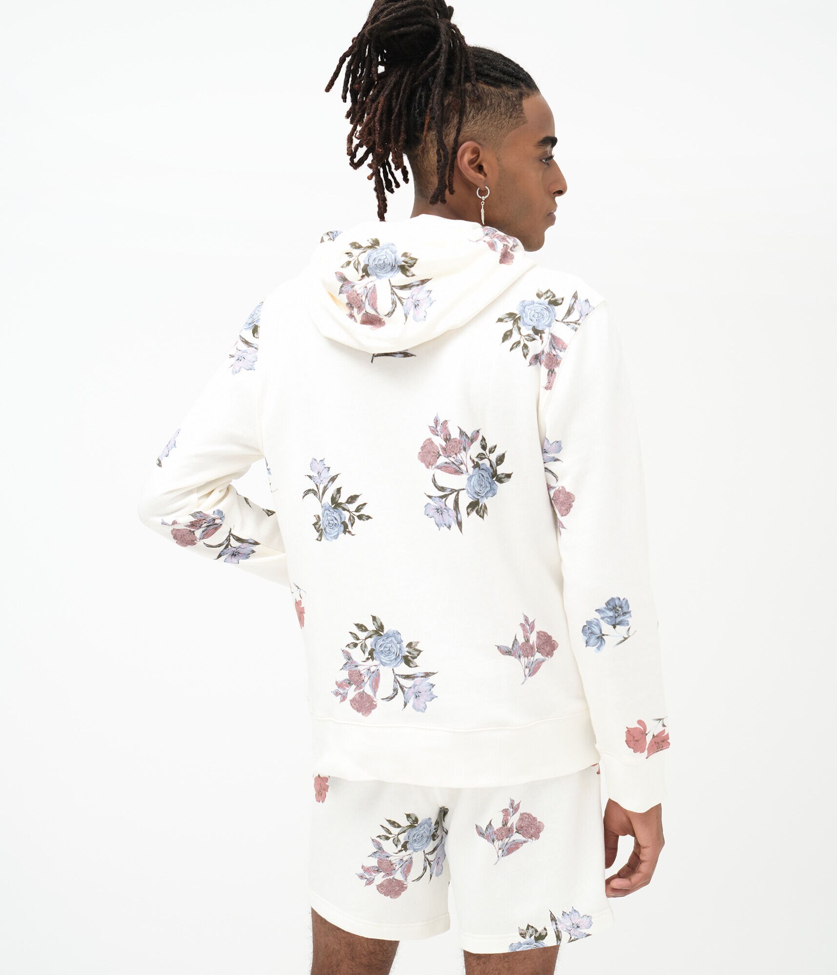 Aero Script Floral Pullover Hoodie