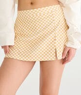 Checker Flex High-Waisted A-Line Skort