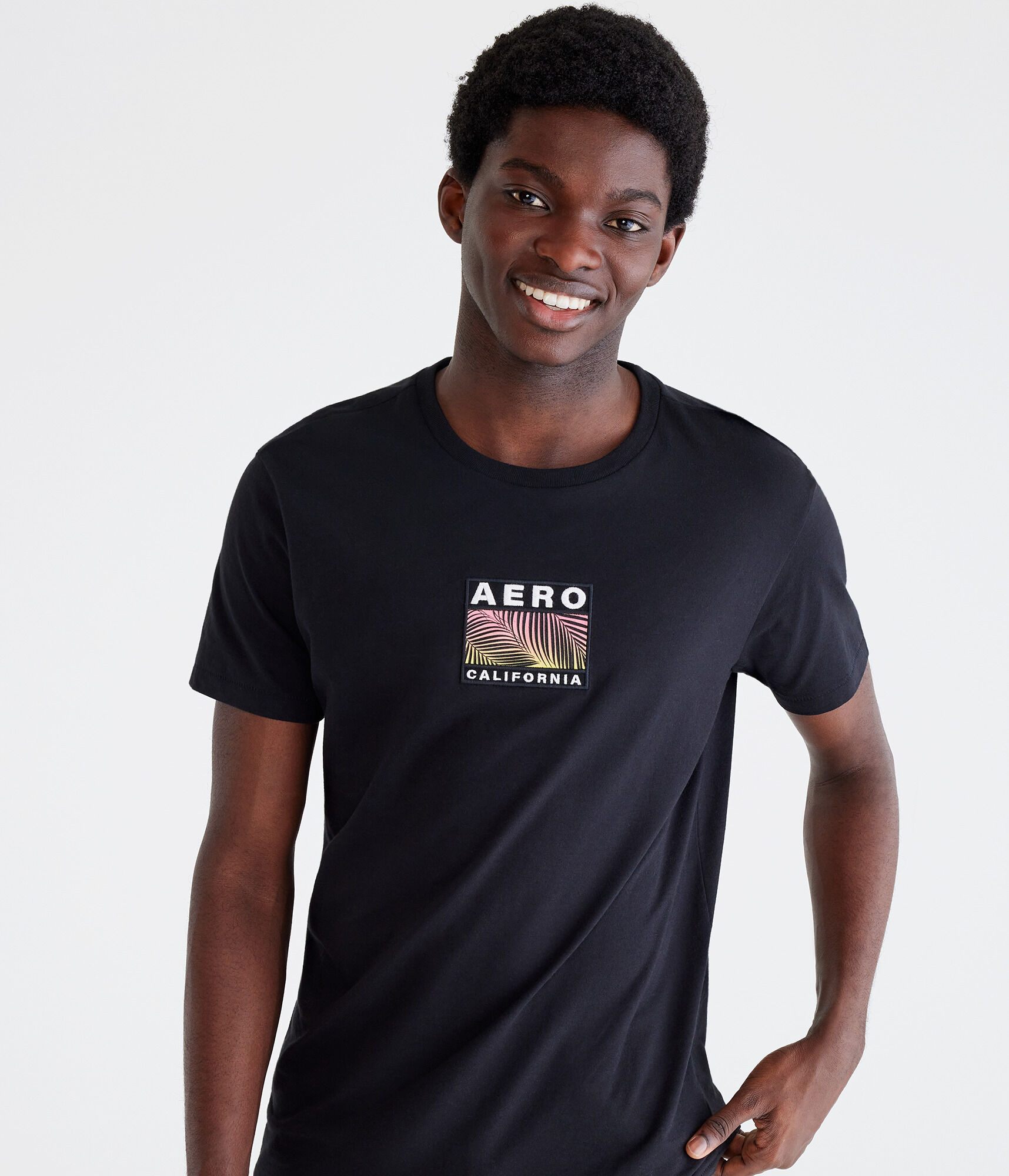 Aero Palms Box Logo Appliqu&eacute; Graphic Tee