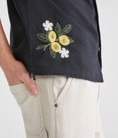 Short Sleeve Lemons Linen Camp Shirt