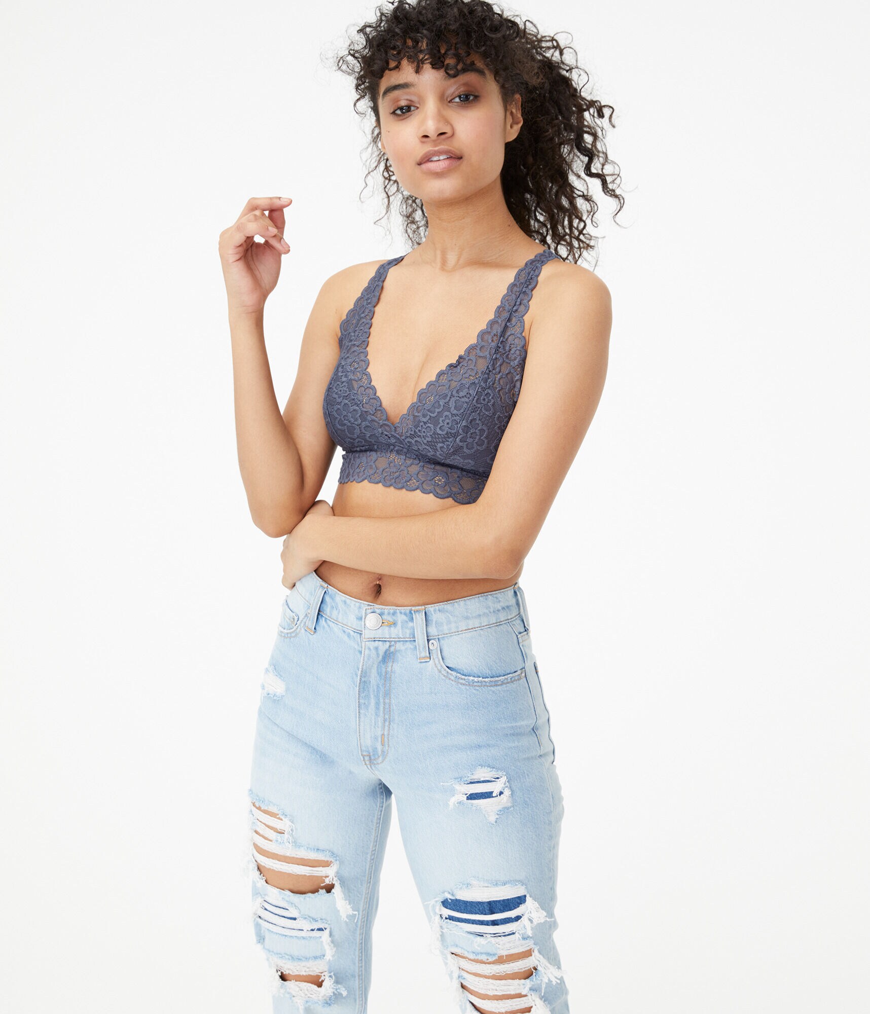 Lace Long-Line Bralette