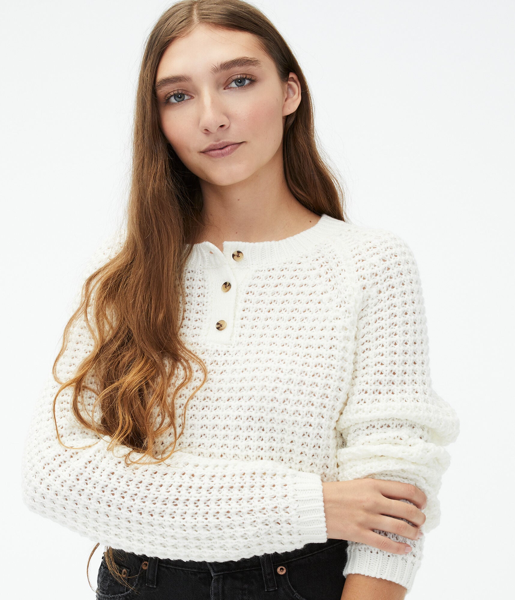 Solid Henley Sweater