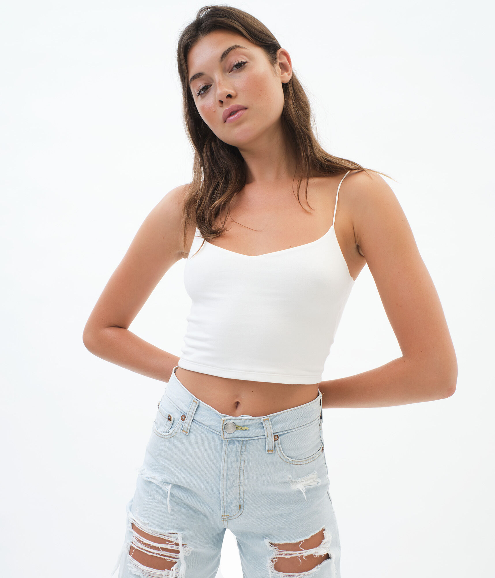V-Neck Cropped Cami