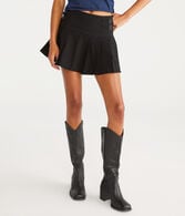 Pleated Buckle Mini Skirt