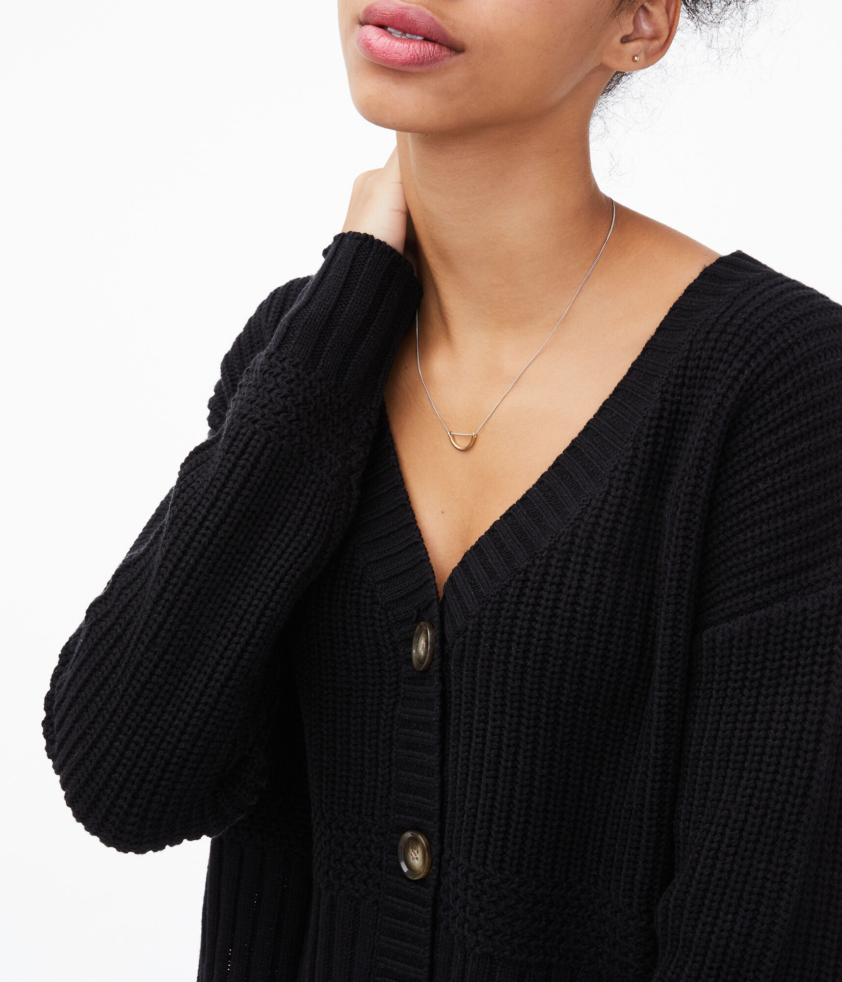 Ribbed Cropped Cardigan