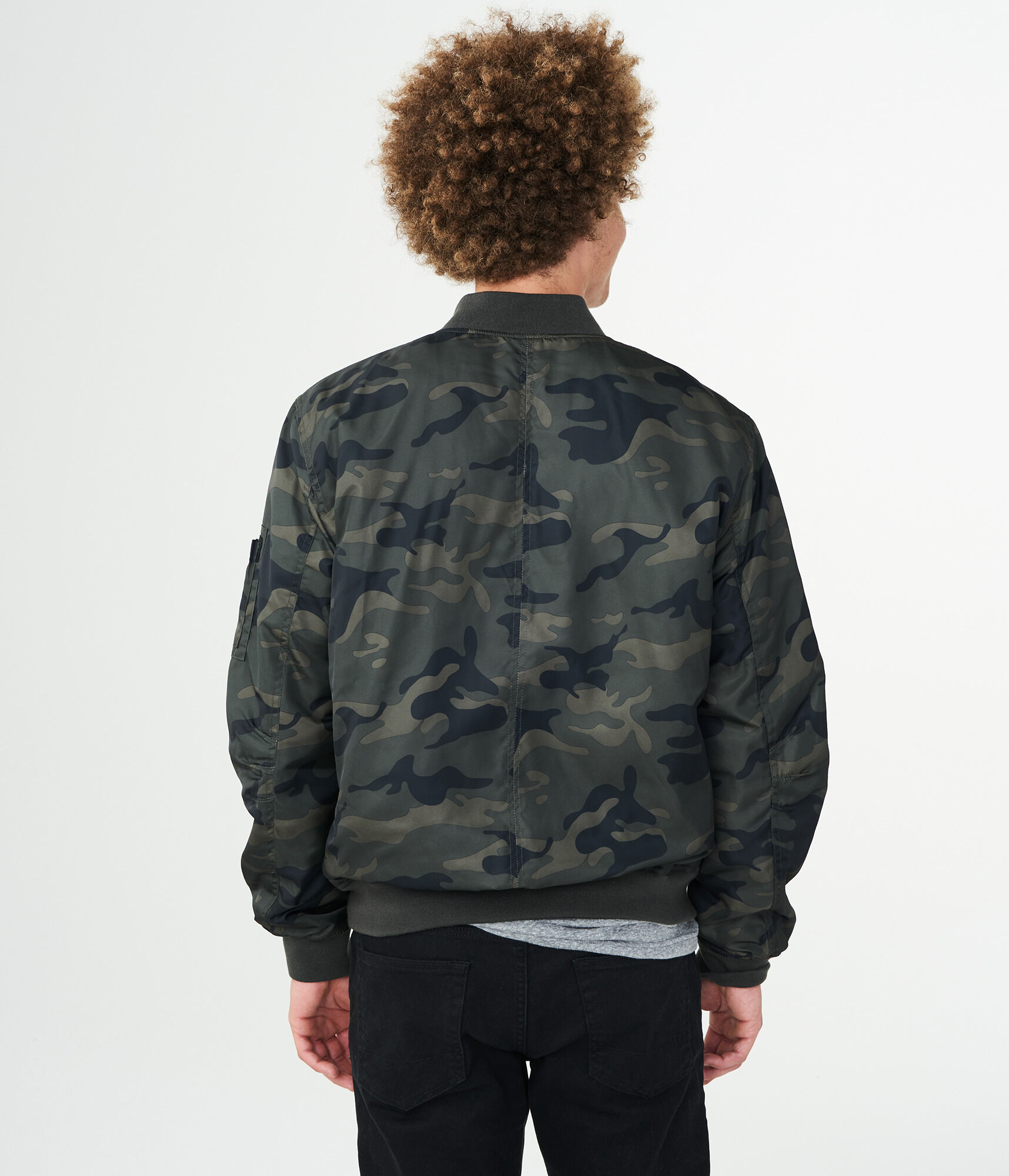 camo bomber jacket