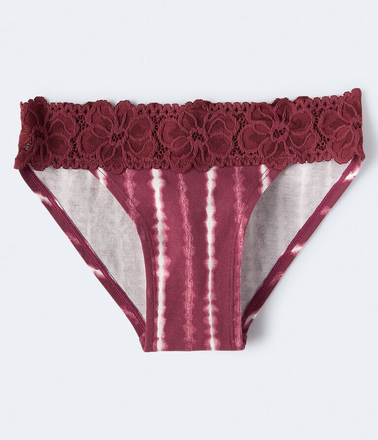 Tie-Dye Lace-Trim Bikini