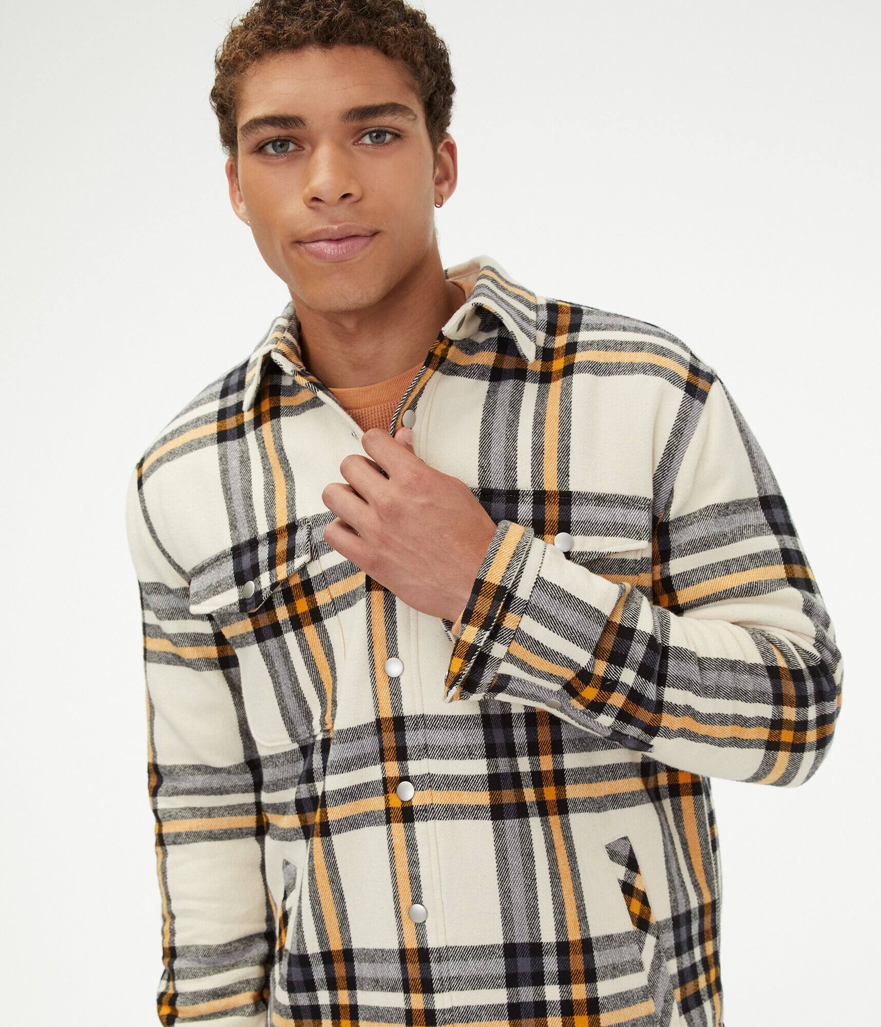 Long Sleeve Plaid Shacket