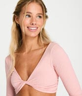 Long Sleeve Wear 3 Ways Crop Top