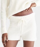 High-Rise Waffle Sweater Shorts