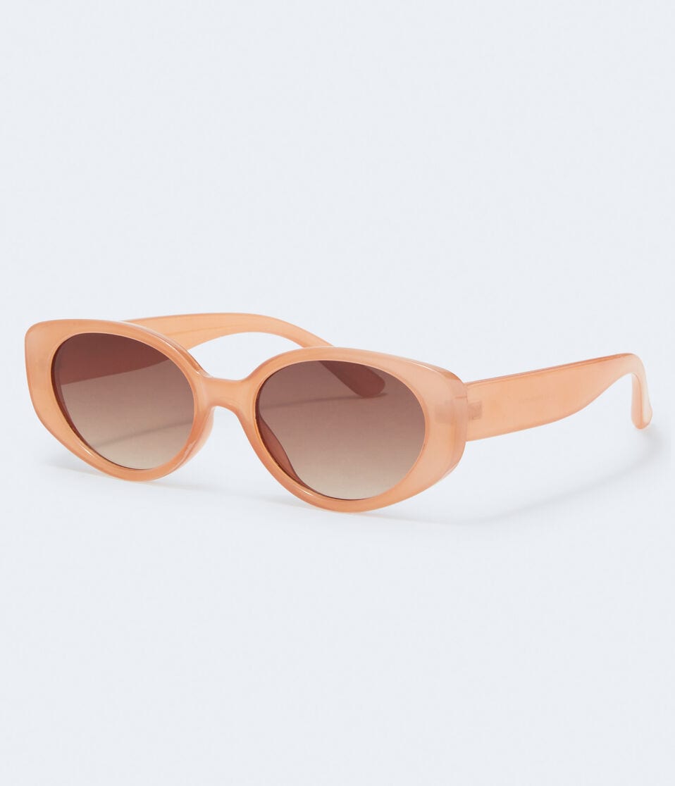 Retro Slim Oval Sunglasses
