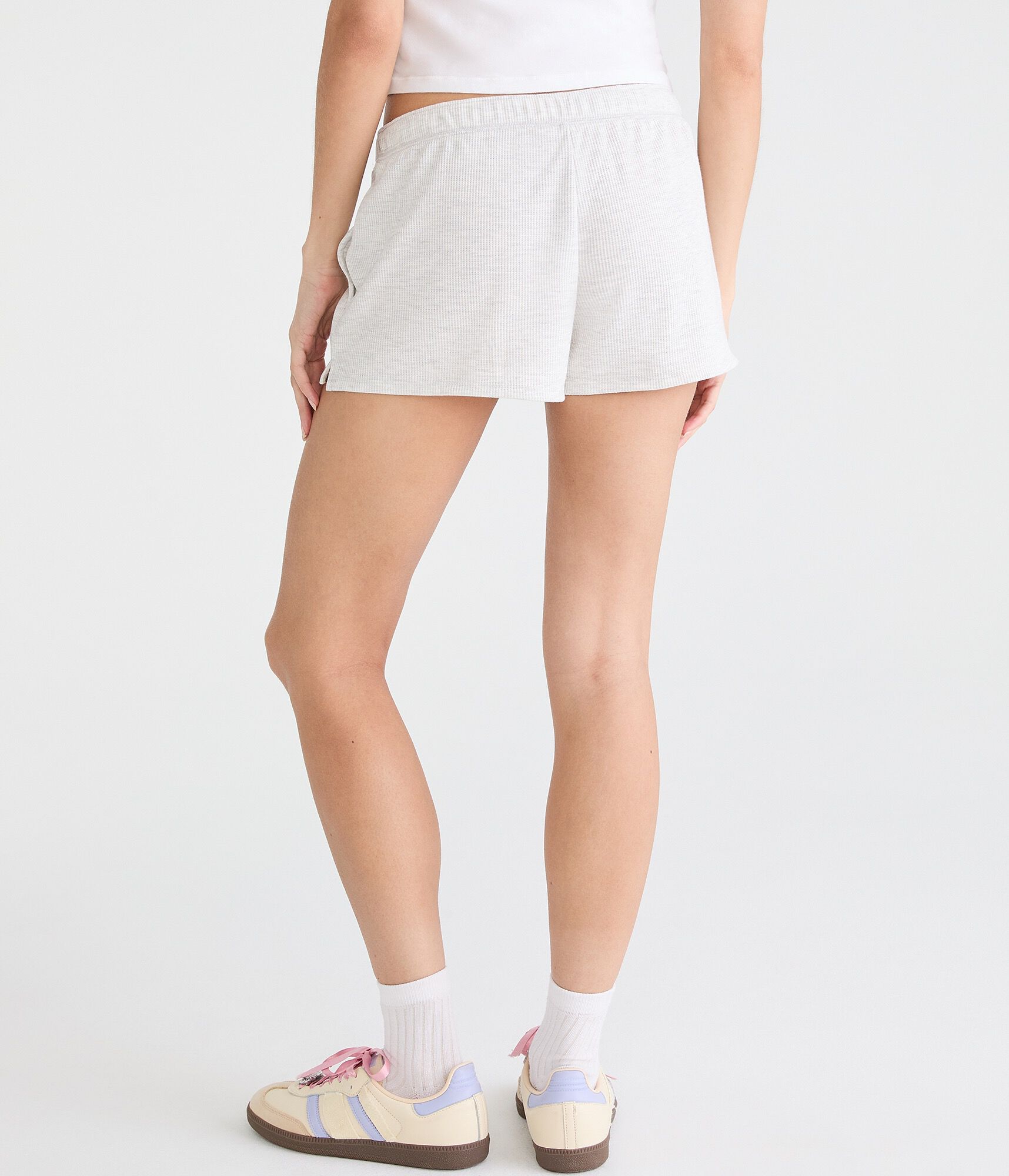 Mid-Rise Waffle Shorts