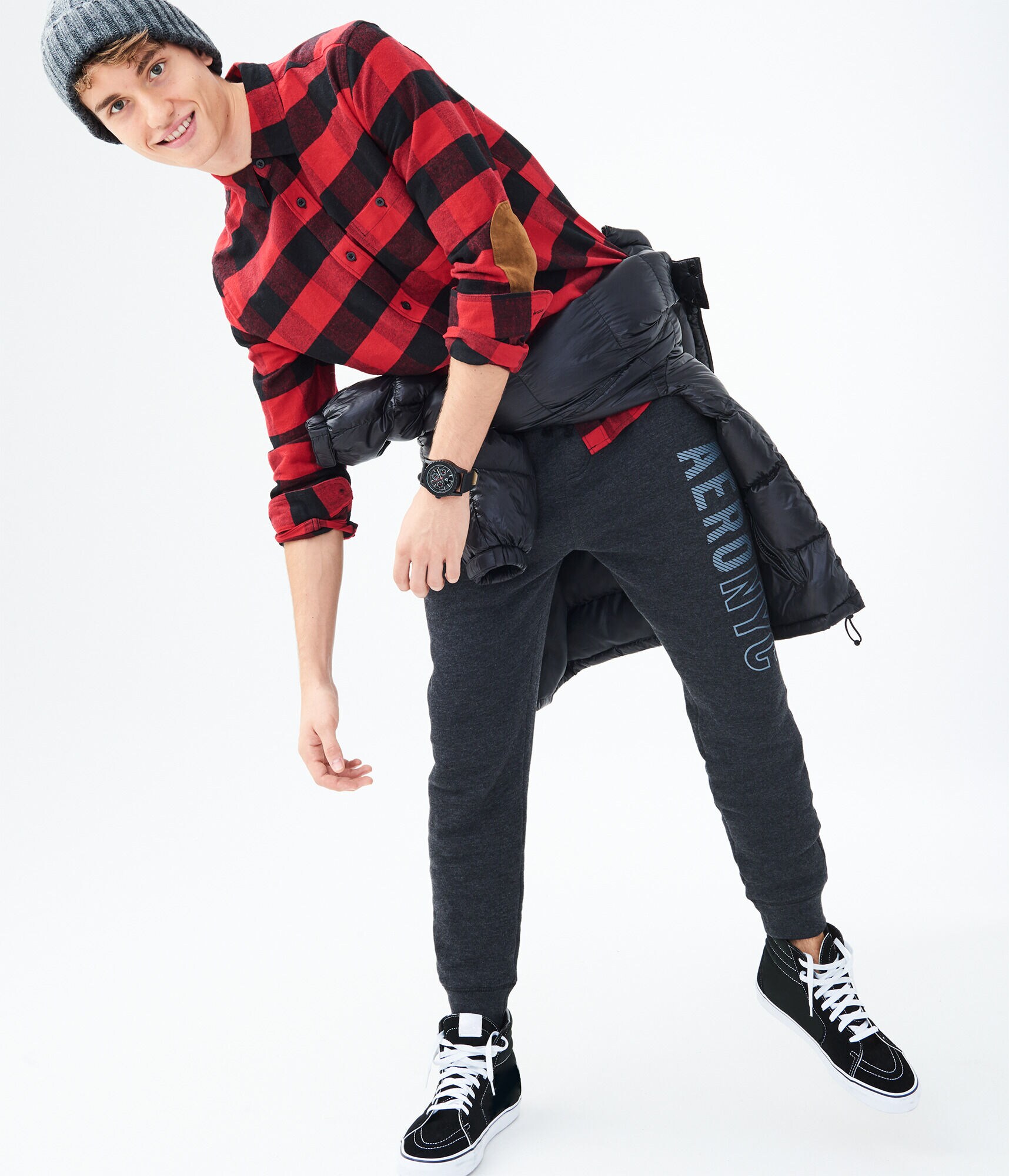 Long Sleeve Buffalo Check Flannel Woven Shirt