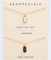 Best Friends Semi-Precious Stone Necklace 2-Pack