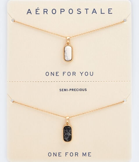 Best Friends Semi-Precious Stone Necklace 2-Pack Best Friends Semi-Precious Stone Necklace 2-Pack