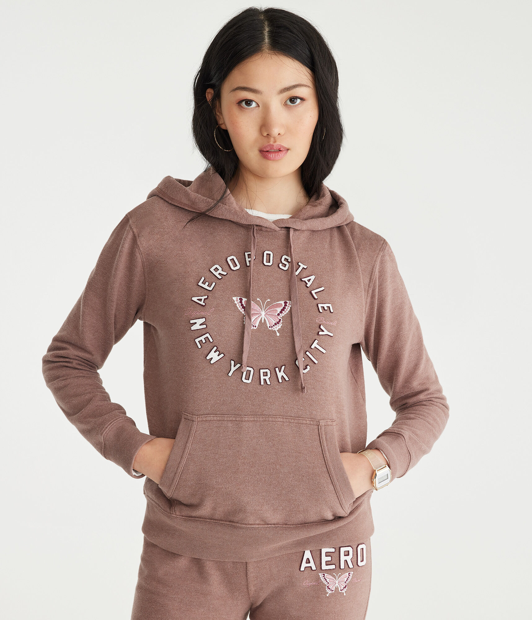 Aeropostale Butterfly Pullover Hoodie