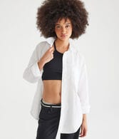 Long Sleeve Oversized Poplin Shirt